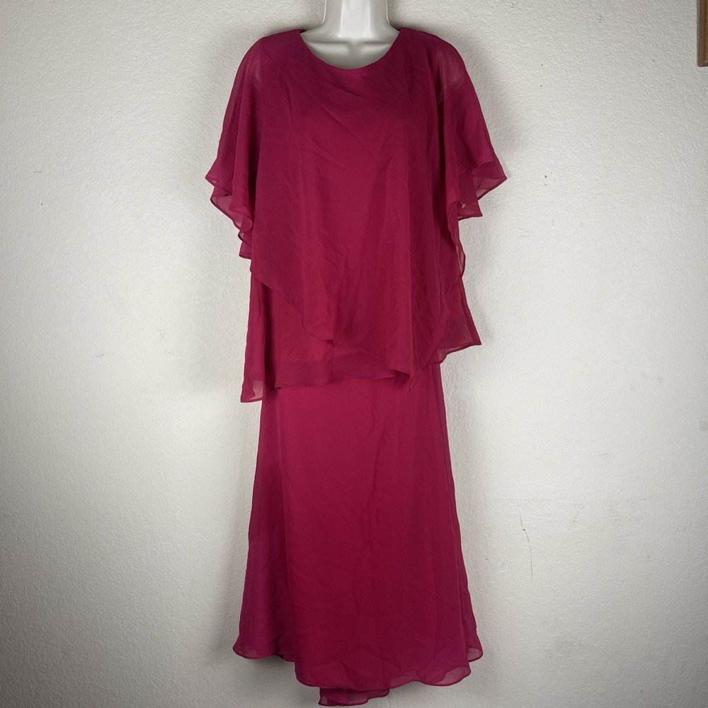 NWT Coldwater Creek Women Size 18 Two Piece Chiffon Skirt Set